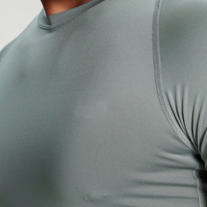 Pas cher prix hommes Simple couleur unie respirant ample décontracté col rond t-shirts fitness t-shirt hommes - Product Image 5
