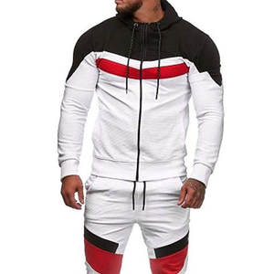 Cotton Sweatsuit Set for Men Zip Hoodies and Joggers Training Wear Casual Mens Tracksuit Set Men's Sportswear - Product Image 5