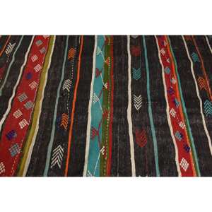 พรมขนสัตว์สีเบจแบบดั้งเดิมทำด้วยมือขนาด5.6x7.4ฟุตแบบตุรกีการเย็บปะติดปะต่อกันทรงสี่เหลี่ยมผืนผ้าออกแบบสำหรับห้องนั่งเล่นห้องนอนห้องโถง - Product Image 5