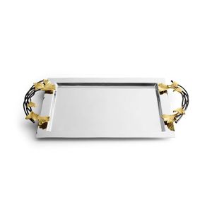 Mirror Polished Elegant and Durable Metal Serving <b>Tray</b> Perfect for Serving <b>Drinks</b> Snacks and Stylish Decor - Product Image 6