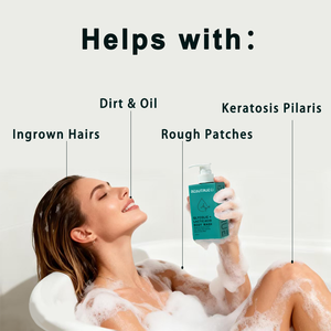 <span class=keywords><strong>Gel</strong></span> Exfoliante Corporal con Ácido Glicólico y Ácido Láctico al por Mayor, Limpiador Espumoso AHA para Eliminar Protuberancias (KP), Queratosis Pilaris, Acné y Envejecimiento - Product Image 3