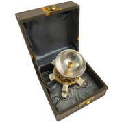 Lampe à huile en aluminium en forme de tortue, plaquée or, faite à la main, pour usage religieux, Diwali Deepak, cadeau de retour, souvenir de mariage
