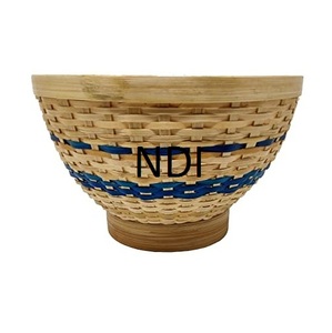 Article d'occasion polyvalent Panier à fruits décoratif pour comptoir de cuisine Panier à fruits en bois de bambou - Product Image 1