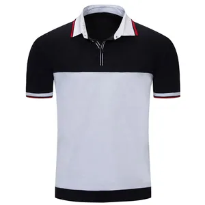 New Men Polo Summer Shirt Contrast Color Short Sleeve Lapel Polo Shirt Tops Casual Men Polo