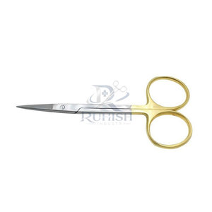 Ciseaux à gencives courbés manuels en acier inoxydable, instruments chirurgicaux dentaires réutilisables, légers, avec poignée ergonomique, pour soins parodontaux - Product Image 5