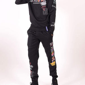 Hombres Poliéster Tech Fleece Stripe Chándal Venta al por mayor Ropa deportiva Jogger Pantalones de chándal con sudaderas con capucha - Product Image 5