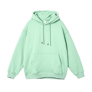 Sweat-shirt d'hiver unisexe en molleton épais 100 % coton, avec logo personnalisé en relief sur le devant et poche unie – Meilleure vente - Product Image 6