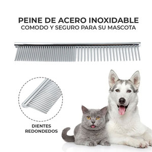 Brosse démêlante en acier inoxydable pour chiens et chats, pratique, en ABS, pour éliminer les poils, taille personnalisable - Product Image 4