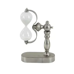 Cadeau artisanal haut de gamme, grand cadre en métal antique, durable, minuteur à sable en métal, horloge à sable pour décoration vintage de la maison - Product Image 4