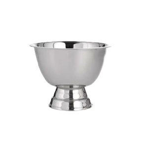 Bol à champagne rond en métal massif plaqué argent avec barre de base et bols à glace à vin pour la décoration de bar de fête - Product Image 1