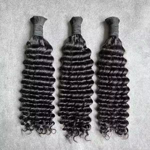<strong>Cheap</strong> Price Raw Virgin Indian Natural Wave Hair <strong>Bulk</strong> Wholesale Bundles <strong>Bulk</strong> Braiding Cuticle Aligned Brazilian Human Hair - Product Image 4