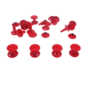 Rivet à double capuchon en laiton rouge et bleu pour portefeuille, sac à main - Product Image 1