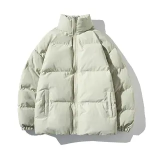 패션 남성 브랜드 솔리드 따뜻한 패딩 재킷 새로운 남성 스트리트웨어 겨울 재킷 남성 패션 버블 코트