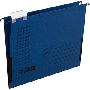 ELBA Chic ULTIMATE Chic Hanging File <b>Folder</b> DIN <b>A4</b> 240g/m Cardstock Dark Blue 5-Piece Pack - Product Image 1