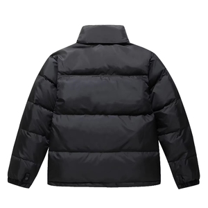 Veste d'hiver formelle coupe-vent pour homme avec logo personnalisé, fermeture éclair, tissu en toile imperméable, livraison DDP - Product Image 3