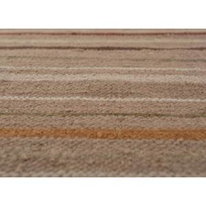 พรมขนสัตว์ขนาดใหญ่ ADWL-1274 ทำมือ ลายถักสีเทา-ดำ ลายเส้น สำหรับบ้าน ห้องโถง ขนาด 9x12 ฟุต รูปทรงสี่เหลี่ยมผืนผ้า ลายแบบนามธรรม - Product Image 3