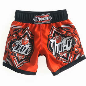 Pantalones cortos de entrenamiento MMA para hombre, ropa deportiva duradera para entrenamiento deportivo para BJJ Grappling Muay Thai Jiu Jitsu Kimono No Gi Fit Stretch - Product Image 6