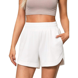 Tissu léger absorbant la sueur chez les femmes coupe taille haute offrant confort et style pour les shorts pour femmes en toute occasion - Product Image 1