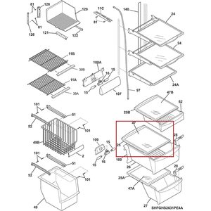 Tapa Superior para Bandeja de Verduras Frigidaire Compatible con 240350702, Nueva, de Plástico, para Refrigerador Doméstico - Product Image 6