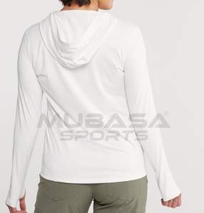 Sudadera con capucha de estilo coreano para mujer, sudadera de algodón a prueba de sol con tela de rizo, ropa personalizada a prueba de sol - Product Image 6
