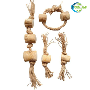 Producto nuevo DE EXPORTACIÓN DE Vietnam COFFEE WOOD TUG: juguete para mascotas como perro, gato, hámster,... Hecho de material 100% natural para masticar - Product Image 2