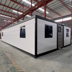 Villa portátil prefabricada de 40 pies, casa móvil plegable, abuelita, casa contenedor extensible de techo plano prefabricado, casa de 3 dormitorios - Product Image 3