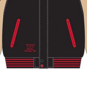 Chaqueta Varsity de Invierno para Hombre y Mujer, con Capucha, Logotipo Personalizado, Transpirable, de Secado Rápido, Cuerpo de Lana, Mangas de Algodón y Detalles en Lona - Product Image 3