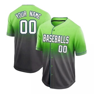Maillot de baseball/softball unisexe pour adultes de haute qualité, 100% polyester, logo personnalisé imprimé, séchage rapide, respirant, vêtements de sport OEM - Product Image 5