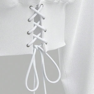 Dobladillo elástico deportes crop drop shoulder para mujer Sudadera con capucha entrenamiento gimnasio recortada sudaderas con capucha logotipo personalizado mujer Sudadera con capucha - Product Image 4