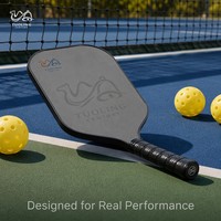 Raquette de pickleball en fibre de carbone brute T700, noyau en nid d'abeille de 16 mm, surface texturée à 40 trous, forme standard, raquette d'entraînement