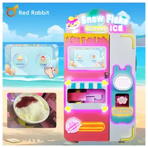 Fabricant de distributeur automatique de glace rasée flocon de neige lapin rouge à faible coût et à haut profit