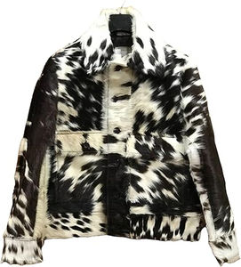 Chaqueta de Cuero con Pelo de Vaca para Hombre, Nueva, de Cuero Vacuno, para Invierno, Estilo Urbano, Unisex - Product Image 1