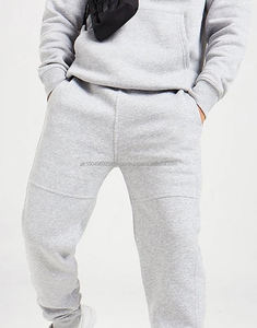 Custom Logo Men's Plus Size Fleece Tracksuit High-Quality Cotton Hoodie & Jogger Set - Product Image 4