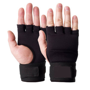 Medio dedo muñeca larga gimnasio entrenamiento ejercicio Fitness envolturas de mano rápidas mejor fabricación envolturas de mano de boxeo con impresión - Product Image 1
