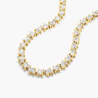Collar de Diamantes Cultivados en Laboratorio, Oro Blanco de 14K con Baño de Rodio, Corte Brillante, Certificado IGI, Joyería Fina de Lujo para Mujer
