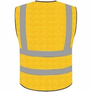 Gilet de sécurité réfléchissant haute visibilité personnalisé en gros, vêtements de travail d'hiver, gilet de chantier avec poches imperméables sans manches pour l'extérieur - Product Image 6