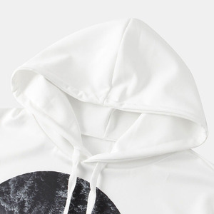 2023 New Men's Hoodies Autumn Winter Casual Tops Long Sleeve Solid Color Pullover Street Style Loose Fit with Hood - Product Image 3