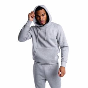 Sweat à capuche gris chiné pour l'hiver, 100% coton, 400 GSM, coupe classique, respirant, anti-rétrécissement, écologique, unisexe, pour homme - Product Image 1