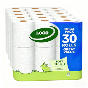 45 X Bamboo Pulp Antibacterial Eco-Friendly Jumbo Roll Ultra Luxury Quilted Soft Extra Absorbent 3 Ply Toilet <b>Tissue</b> - Product Image 5