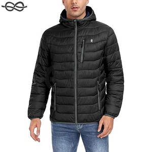 Veste matelassée compressible pour homme Manteau d'hiver léger à capuche et coupe-vent avec isolation recyclée, parfait pour les activités de plein air - Product Image 1