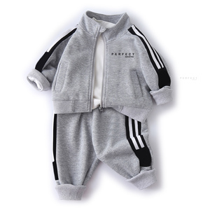 Baby Clothing Hoodies & Sweatshirts top quality Outdoor Zipper Sport Sets Kids Street wear 100% cotton <b>Toddler</b> Jogger Tracksuits - Product Image 2