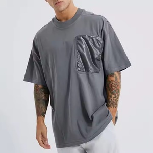 2025 personnalisé fabricant utilitaire poche surdimensionné t-shirt lavé impression votre propre marque logo Boxy Fit blanc t-shirts pour hommes - Product Image 4