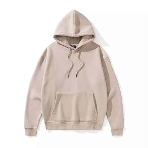 Sweat-shirts à capuche décontractés pour hommes 2026, automne-hiver, poids lourd, 400-500 g/m², en coton, avec motif uni imprimé - Product Image 2