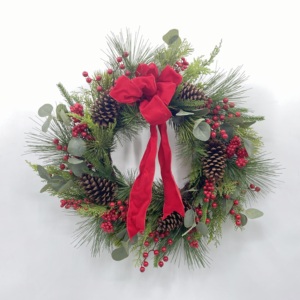 <span class=keywords><strong>Couronne</strong></span> <span class=keywords><strong>de</strong></span> Noël personnalisée OEM ODM, design réaliste, décoration pour événements intérieurs et extérieurs, fabrication en gros <span class=keywords><strong>de</strong></span> couronnes <span class=keywords><strong>de</strong></span> Noël - Product Image 6