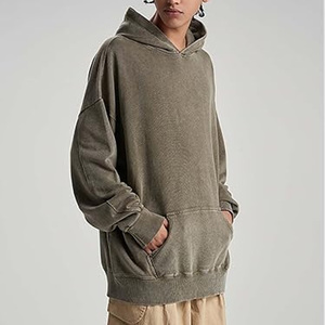 Custom Acid <b>Washed</b> Men's Hoodie Winter Sweatshirt Logo Printing Polyester/Cotton Streetwear Screen Print Hoodie Usaze Sports - Product Image 2