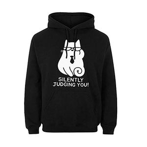 เสื้อมีฮู้ดสีดำพิมพ์ลายการ์ตูนสำหรับทุกเพศเสื้อฮู้ดไหล่ตกแฟชั่นสำหรับผู้ซื้อจำนวนมากผู้ผลิตแฟชั่น - Product Image 1