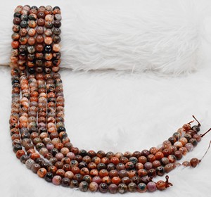 Wholesale Bulk Selling Fire Agate 8mm Round <b>Beads</b> Natural healing <b>Crystal</b> For Meditation Jewelry Making - Product Image 2