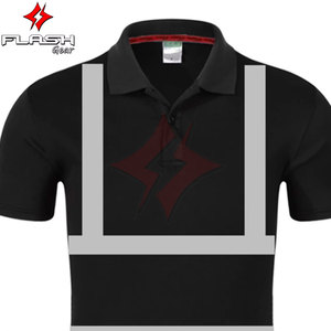 Polyester/Cotton Customizable <b>High</b> Visibility ANSI Class 1 Waterproof Reflective Safety <b>Polo</b> <b>Shirt</b> Breathable Industrial - Product Image 2