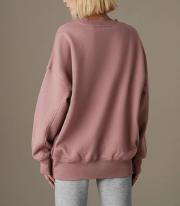 Sudadera Extra Grande para Mujer, Logotipo Personalizado, 100% Algodón, Material de Felpa Cepillada, Manga Larga, Cuello Redondo, Gruesa, 450 GSM - Product Image 2