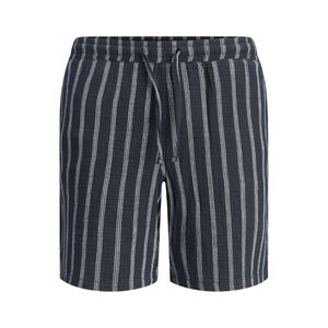 กางเกงขาสั้นฤดูร้อนผ้าฝ้ายลายขวางสำหรับผู้ชายไซส์พิเศษน้ำหนักเบาใส่สบายพอดีตัวเอวกลาง - Product Image 1